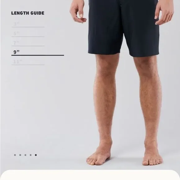 NWT - Hollister Men’s Boardshort 9” (Black - White Stripe & Gulls, 38W) - Picture 4 of 6